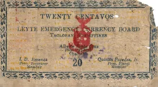 Philippine notgeld 20 Centavos, 1942 obverse