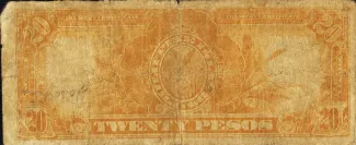 Philippine notgeld 20 Pesos, 1918 reverse