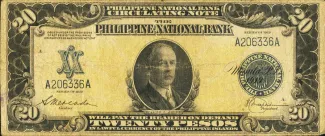 Philippine notgeld 20 Pesos, 1919 obverse