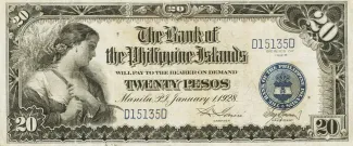 Philippine notgeld 20 Pesos, 1928-1933 obverse