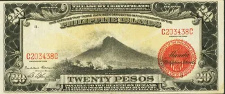 Philippine notgeld 20 Pesos, 1929 obverse