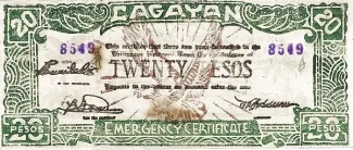 Philippine notgeld 20 Pesos, 1942 obverse