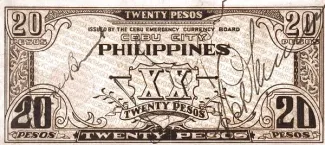 Philippine notgeld 20 Pesos, 1942 reverse