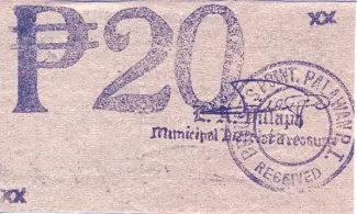 Philippine notgeld 20 Pesos, 1944 reverse