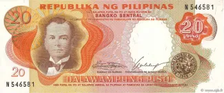 Philippine notgeld 20 Piso, 1969 obverse