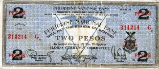 Philippine notgeld 2 Pesos, 1941 obverse