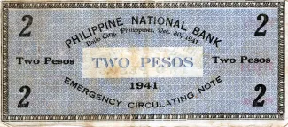 Philippine notgeld 2 Pesos, 1941 reverse