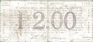 Philippine notgeld 2 Pesos, 1942 reverse