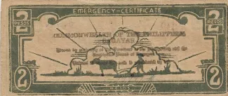 Philippine notgeld 2 Pesos, 1942 reverse