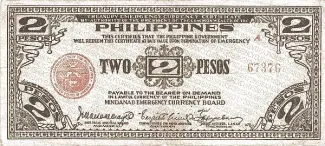 Philippine notgeld 2 Pesos, 1942 obverse