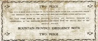 Philippine notgeld 2 Pesos, 1942 reverse