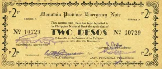 Philippine notgeld 2 Pesos, 1942 obverse