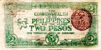 Philippine notgeld 2 Pesos, 1943 obverse