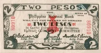 Philippine notgeld 2 Pesos, 1944 obverse