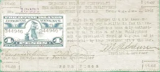 Philippine notgeld 4 Pesos, 1942 obverse