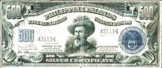 Philippine notgeld 500 Pesos, 1906 obverse