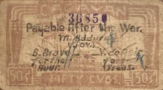 Philippine notgeld 50 Centavos, 1942 obverse