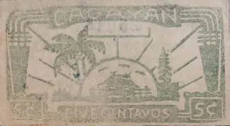 Philippine notgeld 5 Centavos, 1942 reverse