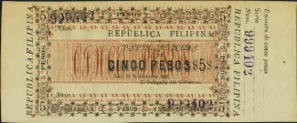 Philippine notgeld 5 Pesos, 1899 obverse
