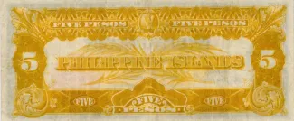 Philippine notgeld 5 Pesos, 1929 reverse