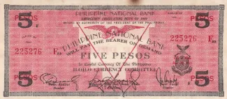 Philippine notgeld 5 Pesos, 1941 obverse
