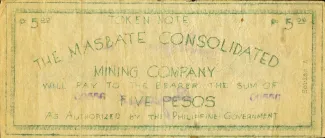 Philippine notgeld 5 Pesos, 1941 reverse
