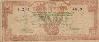 Philippine notgeld 5 Pesos, 1942 obverse