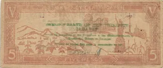 Philippine notgeld 5 Pesos, 1942 reverse