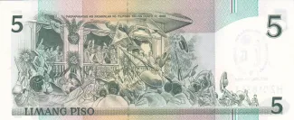 Philippine notgeld 5 Piso, 1987 P-176 reverse