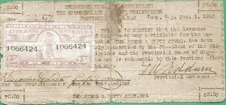 Philippine notgeld 0 Undefined, 1942 obverse
