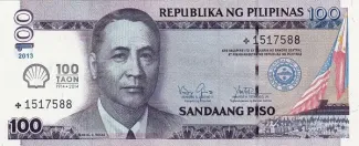 Philippines 100 Piso, 2013 P-219 obverse