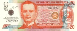 Philippines 20 Piso, 2004 obverse