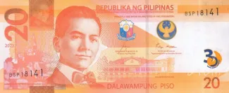 Philippines 20 Piso, 2023 obverse