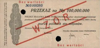 Poland 100.000.000 Marks, 1923 obverse