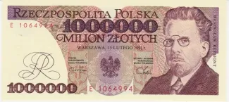 Poland 1.000.000 Zlotys, 1991 obverse