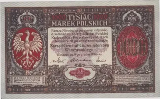 Poland 1.000 Marks, 1916 obverse