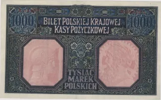 Poland 1.000 Marks, 1916 reverse