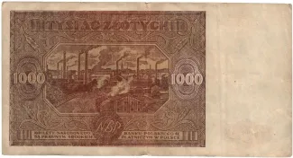 Poland 1.000 Złotych, 1946 reverse