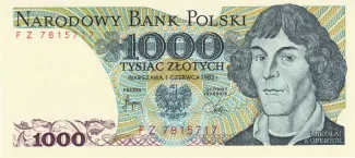 Poland 1.000 Zlotys, 1975-1982 obverse