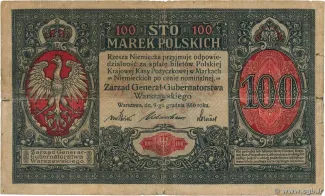 Poland 100 Marks, 1916 obverse