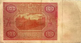 Poland 100 Zlotys, 1946 reverse