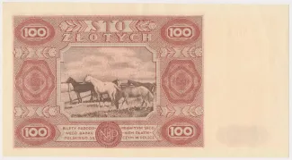 Poland 100 Zlotys, 1947 reverse