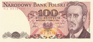 Poland 100 Zlotys, 1975-1988 obverse