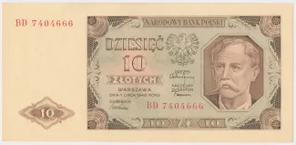 Poland 10 Zlotys, 1948 obverse