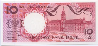 Poland 10 Zlotys, 1990 P-167 obverse