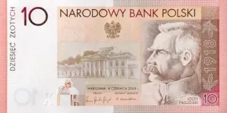 Poland 10 Zlotys, 2008 P-179 obverse