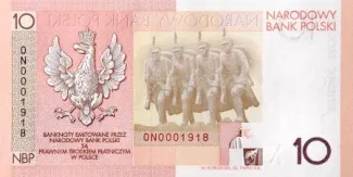 Poland 10 Zlotys, 2008 P-179 reverse