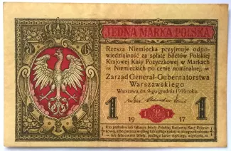 Poland 1 Mark, 1916 obverse