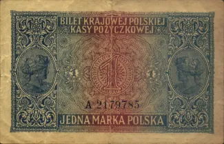 Poland 1 Mark, 1917 reverse
