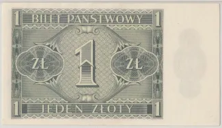 Poland 1 Zloty, 1938 reverse
